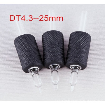 Top High Quality Black Rubber Disposable Tattoo Grip with Clear Tip